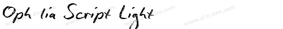 Ophélia Script Light字体转换